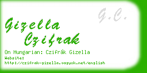 gizella czifrak business card